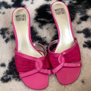 Pink kitten heel mule sandals vintage Y2k 90’s